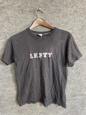 Vintage Sportswear Lefty Shirt Mens Large Black Left-Handed Graphic Tee USA